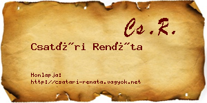 Csatári Renáta névjegykártya